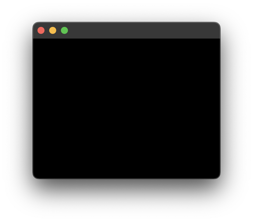 An operating system window with a black background