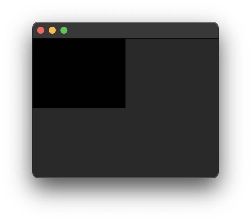 An operating system window with a black background