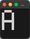 The Letter A with proper anit-aliasing.